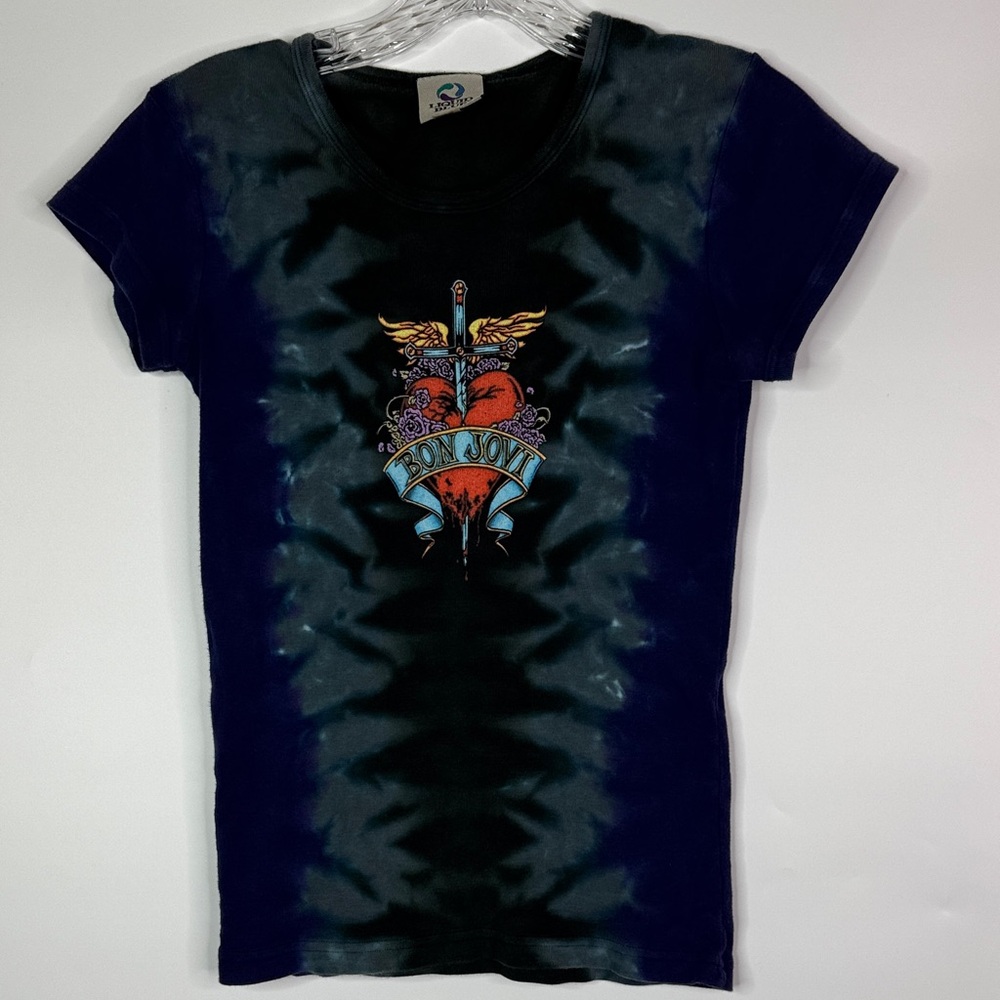 Liquid Blue Bon Jobi Tie Dye Tshirt Juniors Medium Y2K
